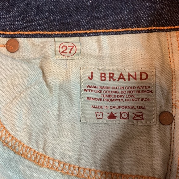 J BRAND Heartbreaker Mid Rise Mini Flare Leg Jeans, Dark Wash, Size 27 - Picture 10 of 16